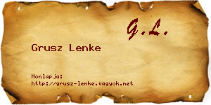 Grusz Lenke névjegykártya